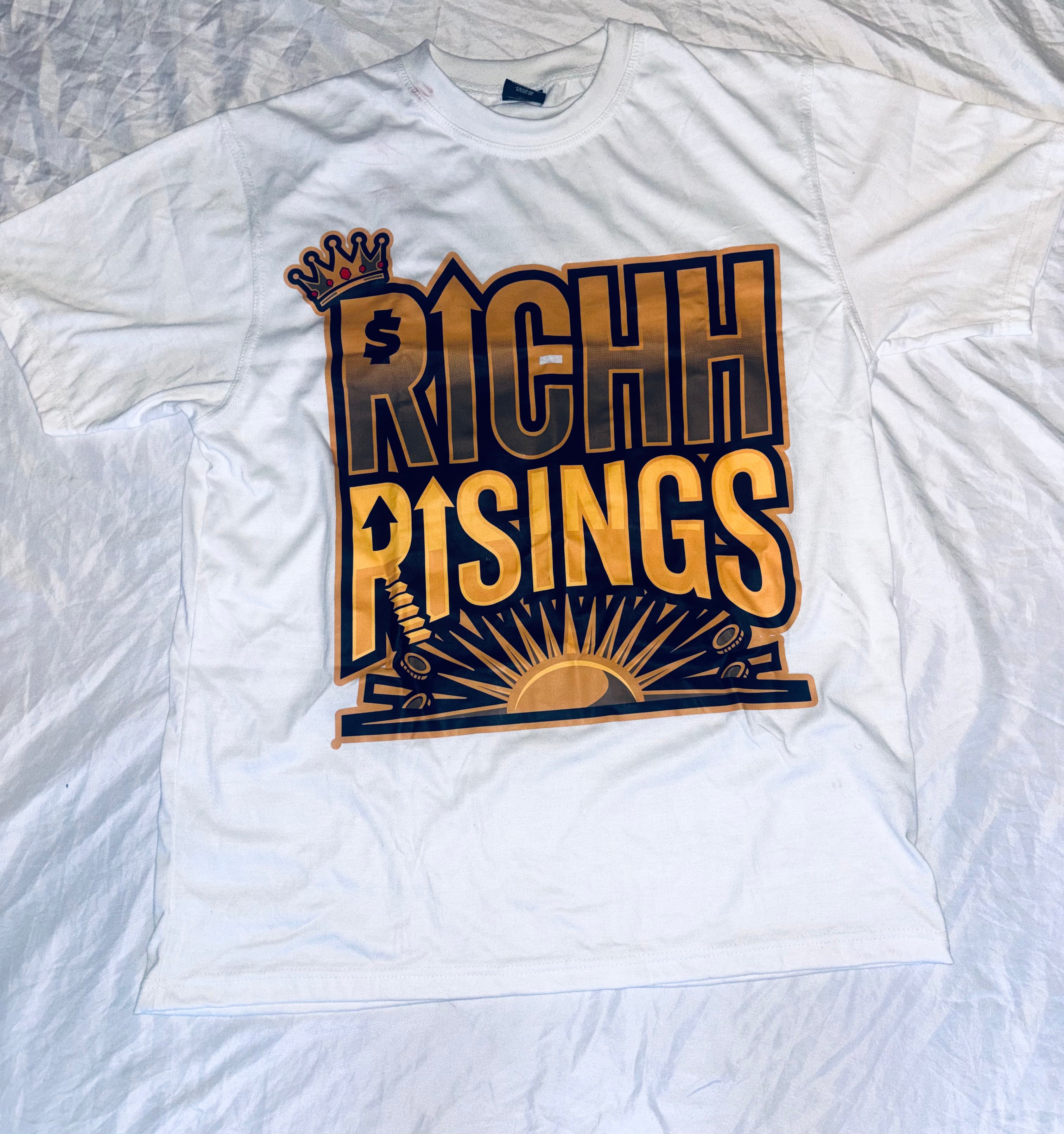 Richh Risingss Low Cut White Tee Shirt