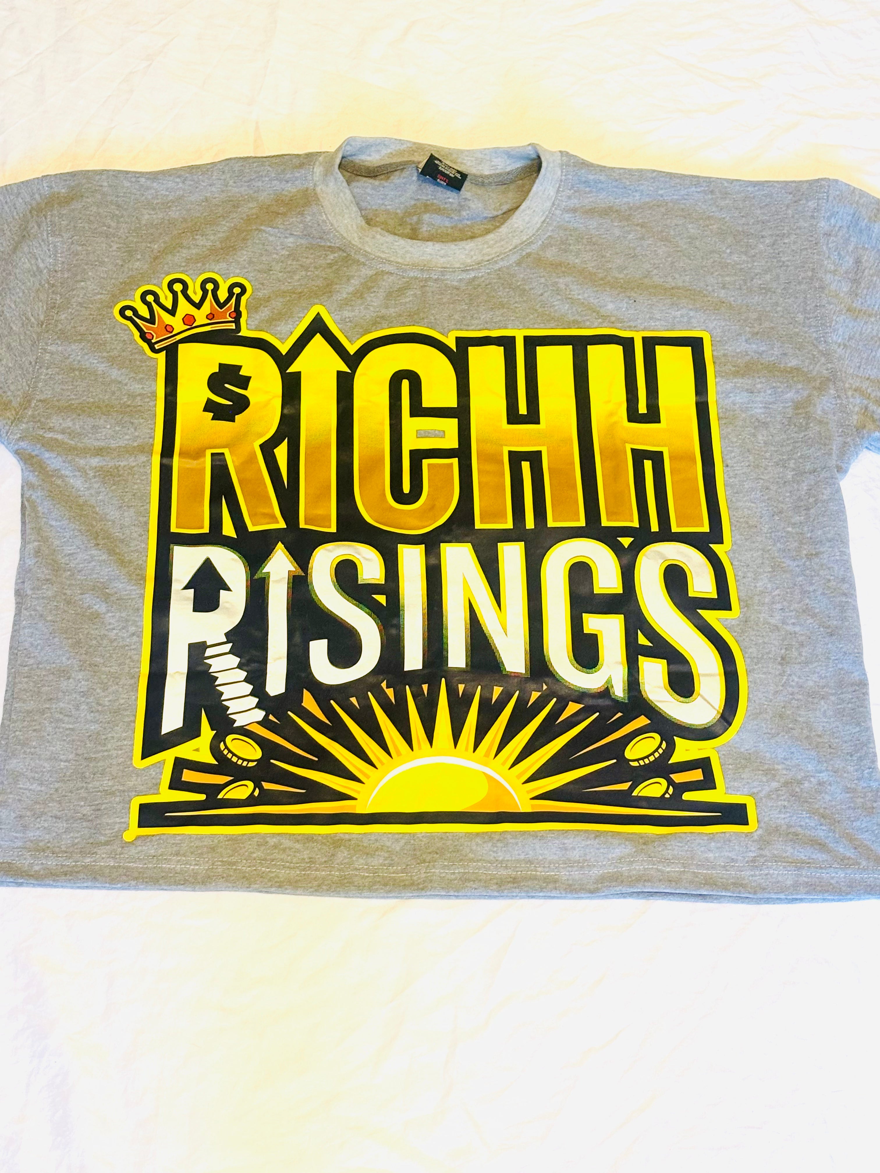 Richhh Risingss Low Cut Grey Reflective Tee Shirt